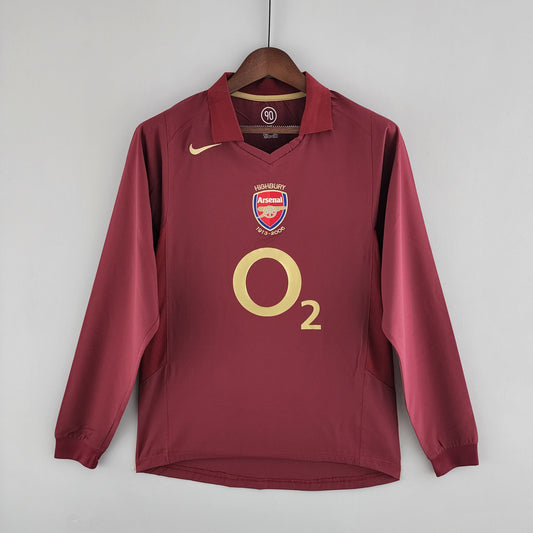 Camisa Manga Longa Arsenal 05/06 Bordo