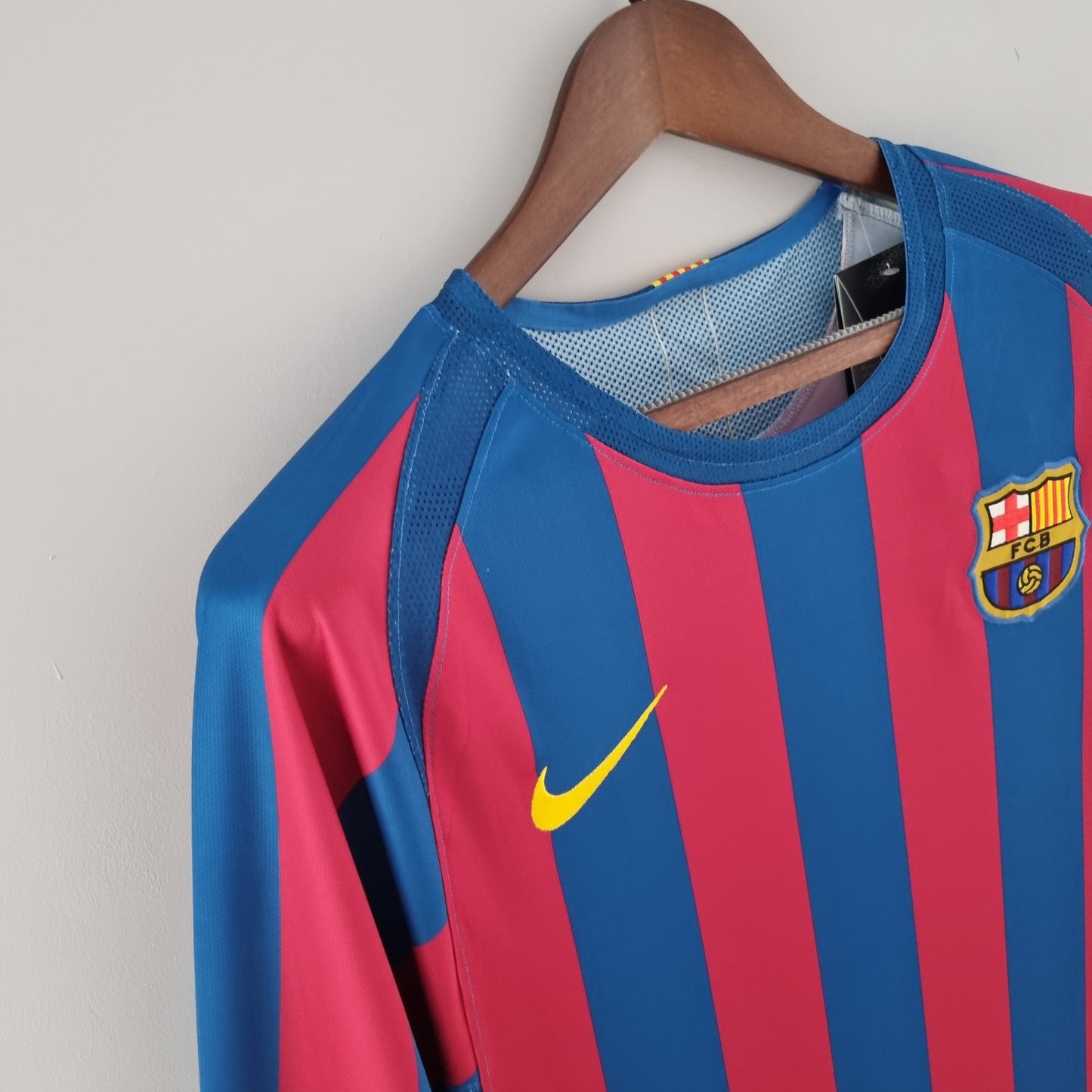 Camisa Manga Longa Barcelona 05/06 Grená