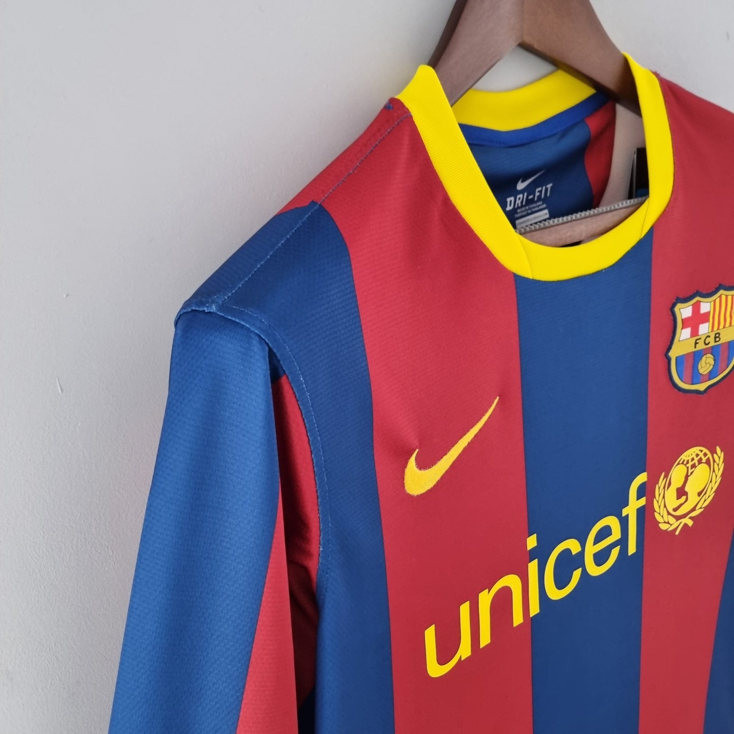 Camisa Manga Longa Barcelona 10/11 Grená